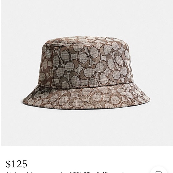 COACH SIGNATURE JACQUARD BUCKET HAT - Picture 1 of 2